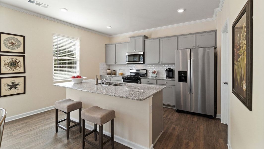 Representative furnished interior of a home built from the GALEN by D.R. Horton in Hamptons at Riverwood South, Dallas (Image 9).