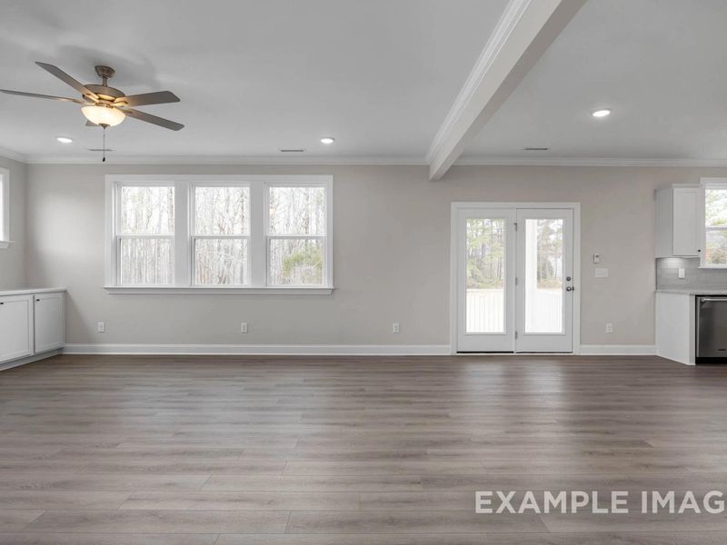 Representative unfurnished interior of a home built from the The Hickory II A by Davidson Homes LLC in Wellers Knoll, Lillington (Image 22).