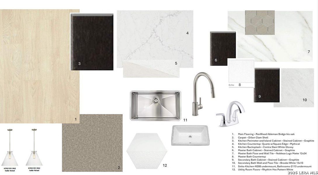 Sample of building materials used in homes in Davis Ranch, San Antonio (Image 3).
