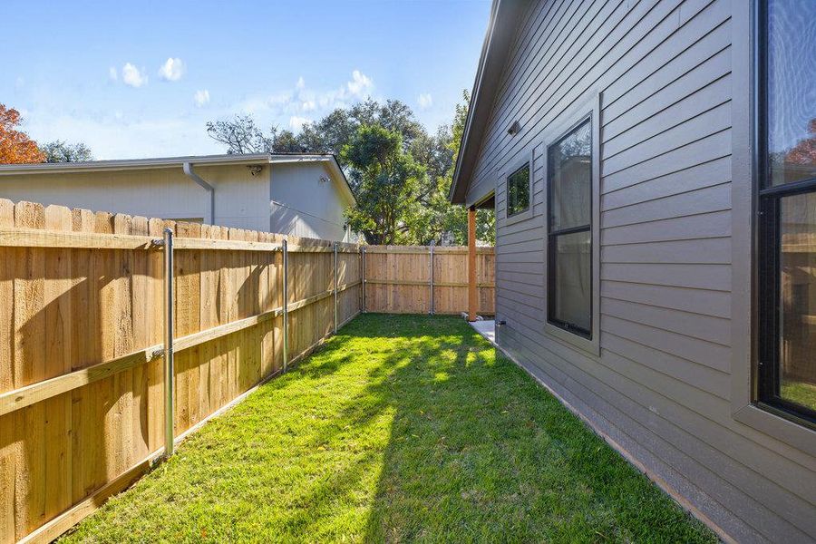 Exterior details and patio area of a home in , Austin (Image 26).