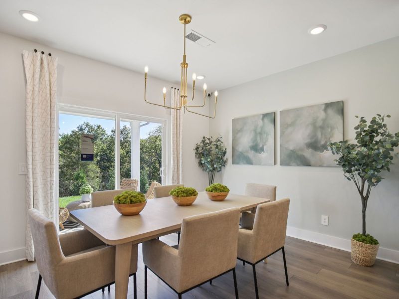 The open-concept floorplan allows for an easy flow between the kitchen and great room.