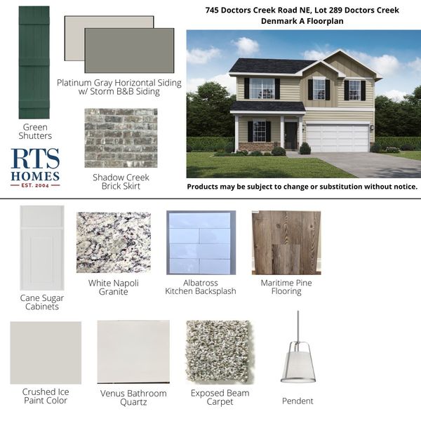 2D floor plan layout of this home in Doctor's Creek, Ludowici, GA (Image 5).