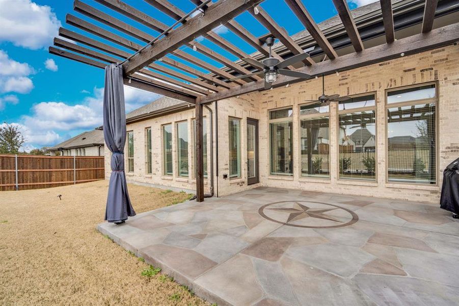 Exterior details and patio area of a home in Bridgewater, Midlothian (Image 3).