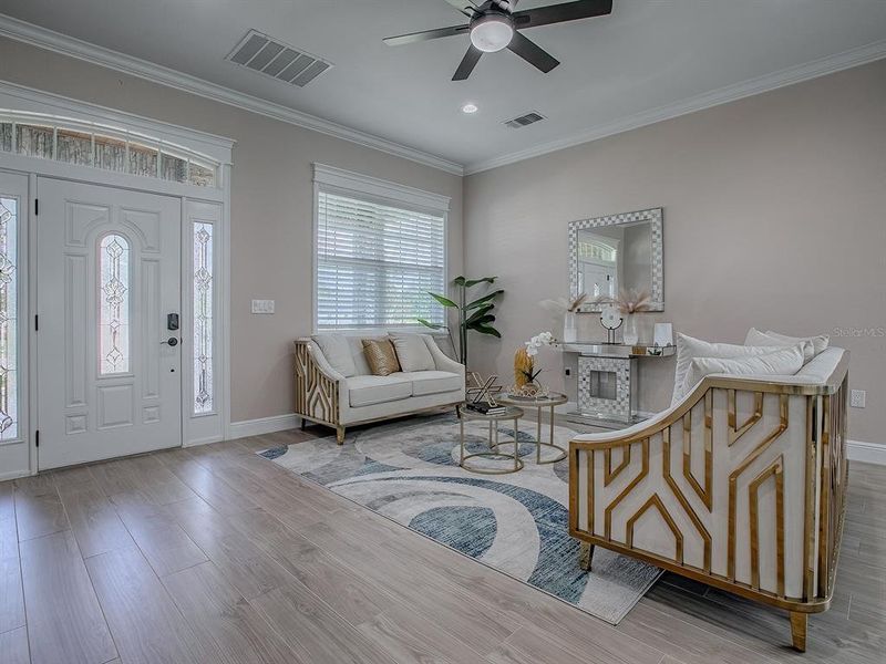 Furnished interior view inside a new home in , Oxford (Image 37).