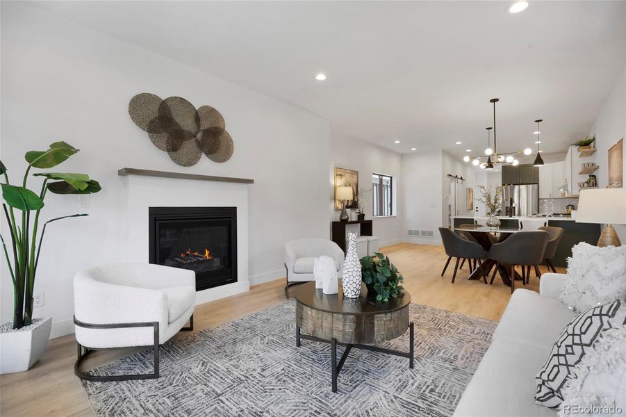 Furnished interior view inside a new home in , Denver (Image 43).