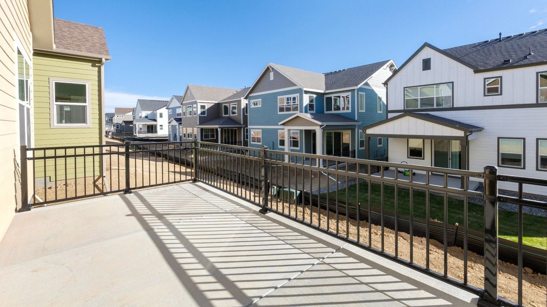 Front exterior of a new home in Dillon Pointe - Journey, Broomfield, CO, highlighting curb appeal (Image 22).