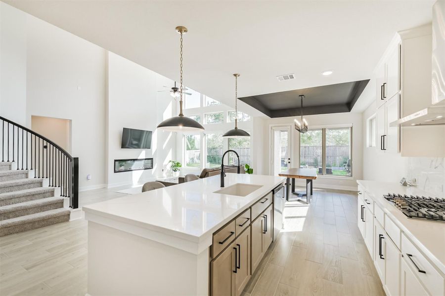 Furnished interior view inside a new home in The Woodlands Hills – 55', Willis (Image 17).