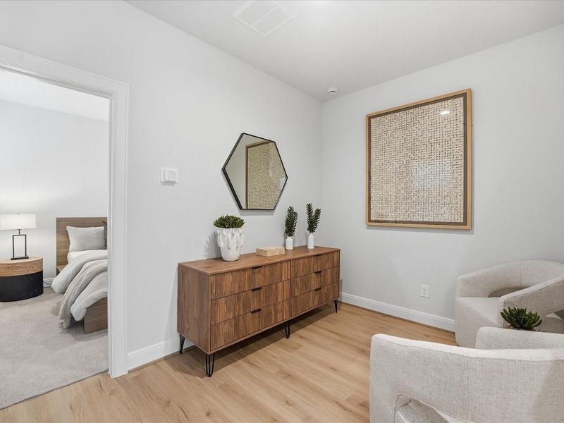 Furnished interior view inside a new home in Uptown District, Houston (Image 14). Furnished interior view inside a new home in Uptown District, Houston (Image 14).