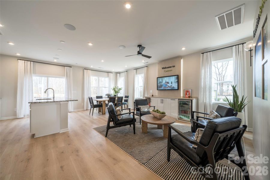 Open Concept first floor with end-unit windows
