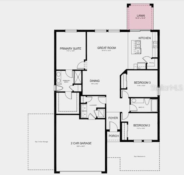 2D floor plan layout of this home in Scenic Terrace, Lake Hamilton, FL (Image 2). 2D floor plan layout of this home in Scenic Terrace, Lake Hamilton, FL (Image 2).