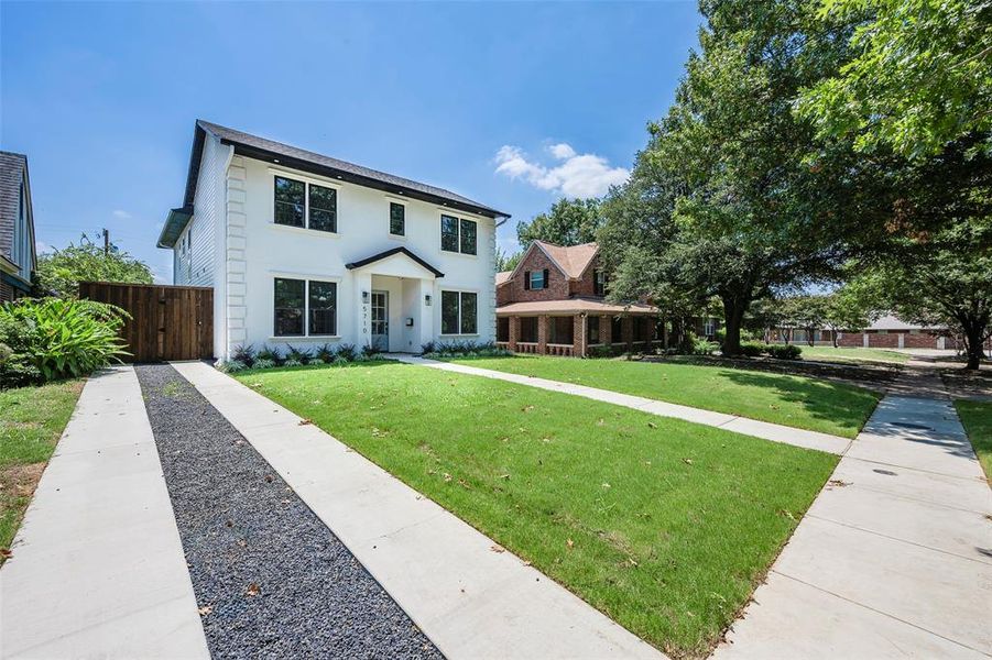 Front exterior of a new home in , Dallas, TX, highlighting curb appeal (Image 23).