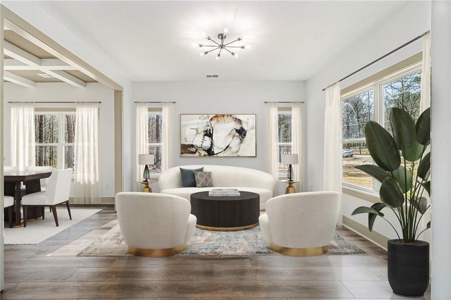 Furnished interior view inside a new home in , Oxford (Image 4).