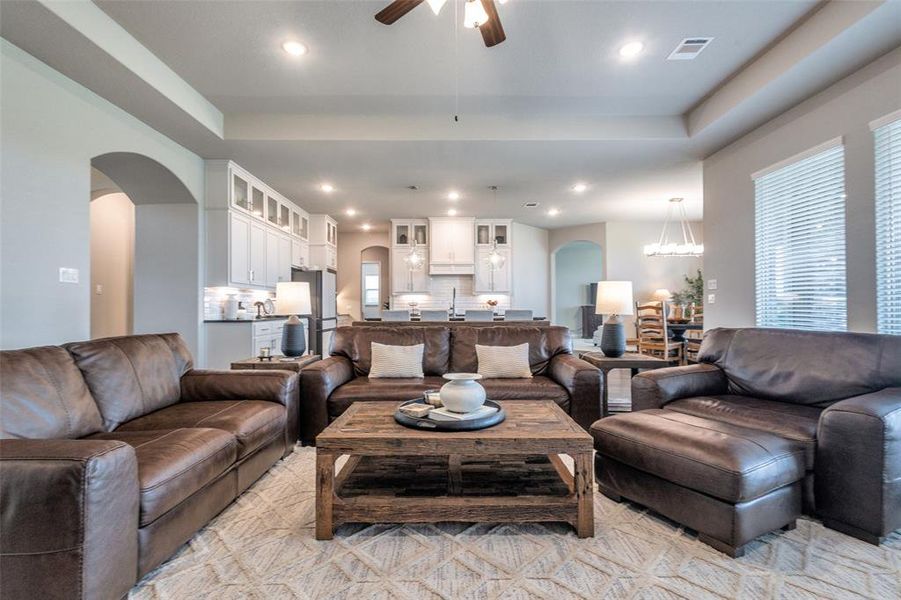 Spacious living room with plenty of room to relax and entertain, featuring an open layout and abundant natural light.