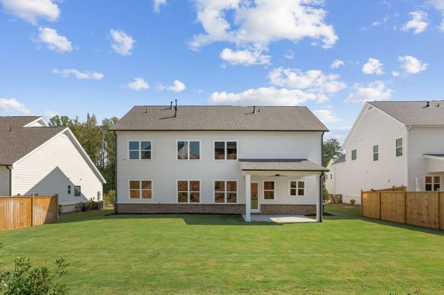 Front exterior of a new home in Hillshire, Cumming, GA, highlighting curb appeal (Image 25).