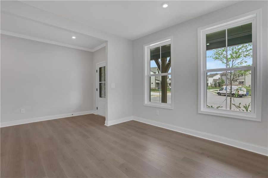 Spacious, unfurnished interior of a new home in The Paddocks at Doc Hughes, Buford (Image 46).