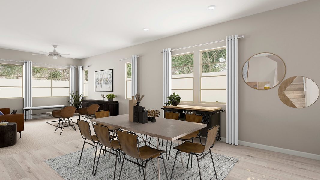 Representative furnished interior of a home built from the Willow Plan 40-9 by Tri Pointe Homes in Waterston Central, Gilbert (Image 19).