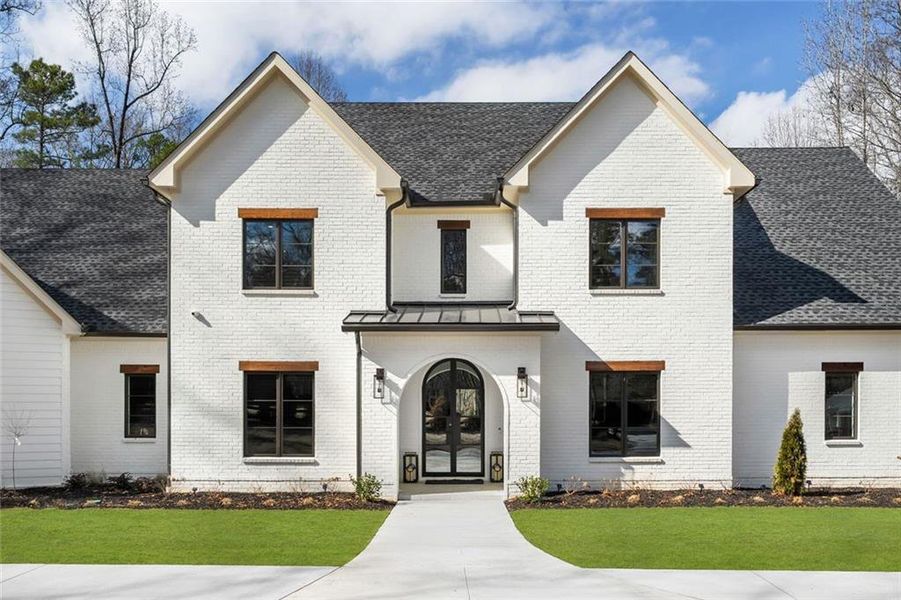 Front exterior of a new home in , Alpharetta, GA, highlighting curb appeal (Image 23).