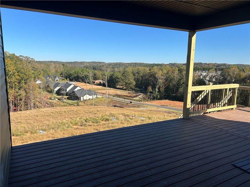 screen porch with open deck
