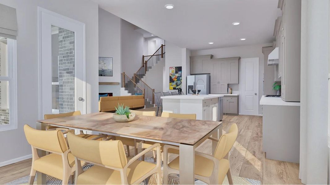 Furnished interior view inside a new home in Samara: Wentworth, League City (Image 11).
