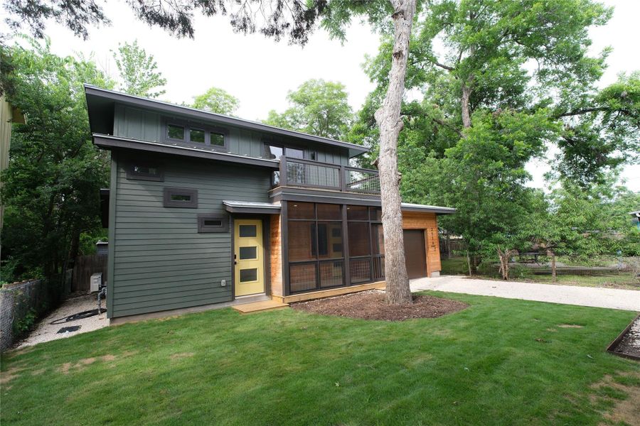 Exterior details and patio area of a home in , Austin (Image 4).