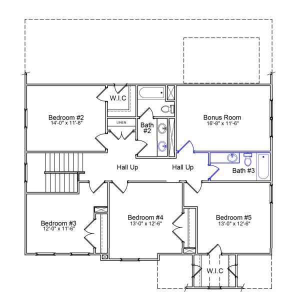 2D floor plan layout of this home in Fieldstone, Lexington, NC (Image 3).