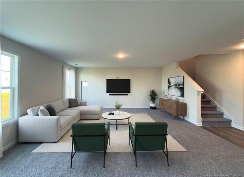 Living Room - Virtually staged