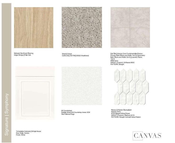 Design Selections. Home is currently under construction, selections subject to change.