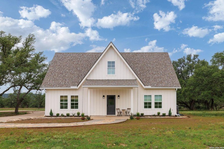 Front exterior of a new home in , Blanco, TX, highlighting curb appeal (Image 2). Front exterior of a new home in , Blanco, TX, highlighting curb appeal (Image 2).