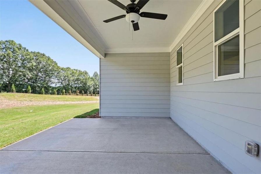Exterior details and patio area of a home in , Statham (Image 28).
