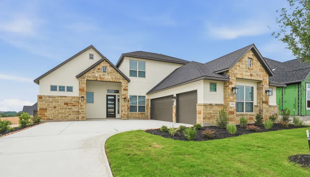 Representative exterior photo of a completed home built from the Stafford by Chesmar Homes in Prominence 60's, San Antonio, TX (Image 25). Representative exterior photo of a completed home built from the Stafford by Chesmar Homes in Prominence 60's, San Antonio, TX (Image 25).