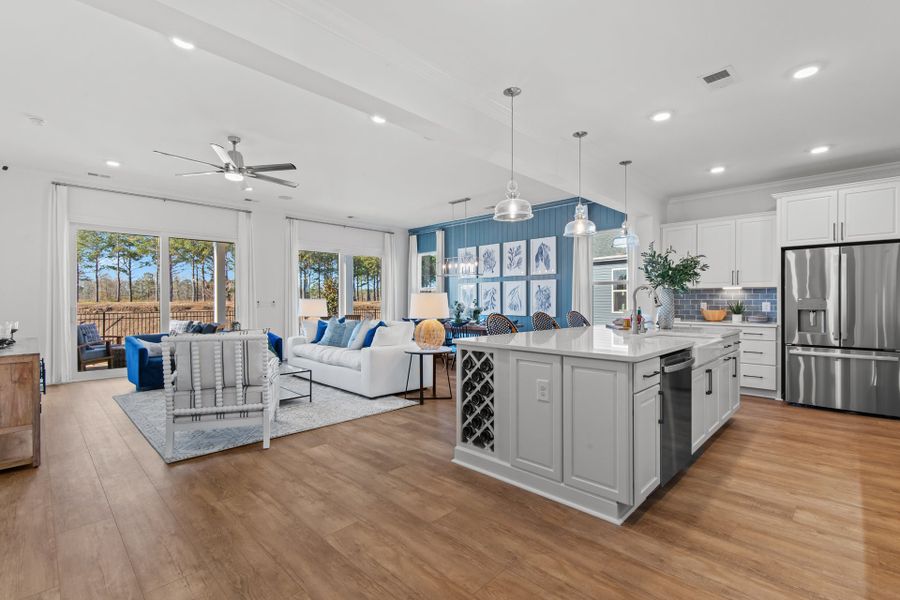 Representative furnished interior of a home built from the The Longboard by Chesapeake Homes in Coastal Club of the Carolinas, Calabash (Image 10).