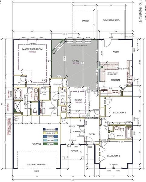 2D floor plan layout of this home in Fall Creek, Inman, SC (Image 2).