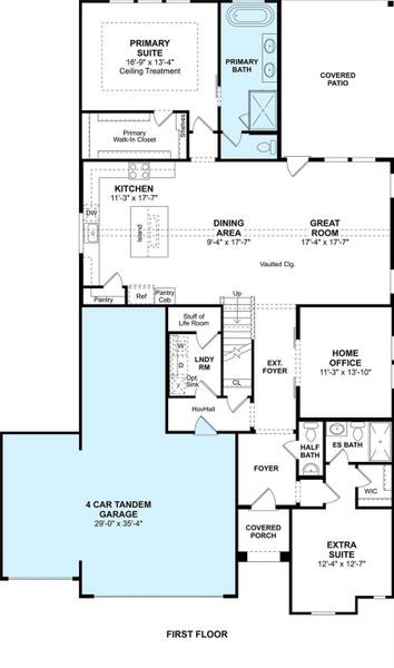 The Tuscaloosa floor plan by K. Hovnanian Homes. 1st Floor Shown. *Prices, plans, dimensions, features, specifications, materials, and availability of homes or communities are subject to change without notice or obligation.