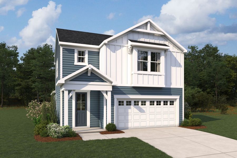 Representative exterior photo of a completed home built from the Brookstone by Mattamy Homes in Cardinal Landing, Coats, NC (Image 11).