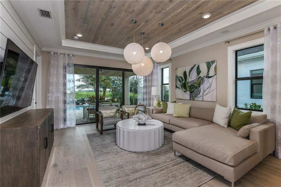 Furnished interior view inside a new home in Cresswind Lakewood Ranch, Lakewood Ranch (Image 16). Furnished interior view inside a new home in Cresswind Lakewood Ranch, Lakewood Ranch (Image 16).