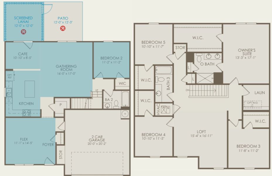 2D floor plan layout of this home in Heartwood, Richmond Hill, GA (Image 3).