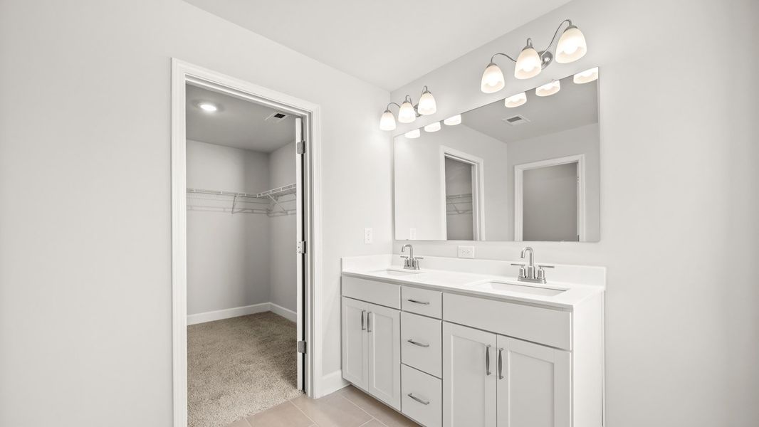 Representative furnished interior of a home built from the Fleetwood by D.R. Horton in Evergreen Crossing, Locust Grove (Image 12).
