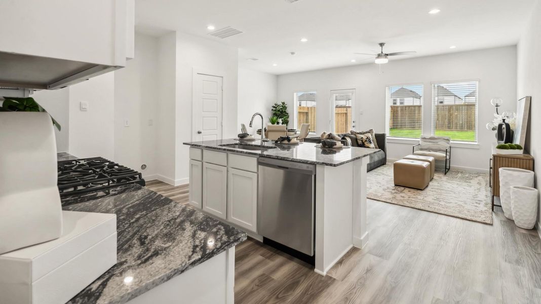 Furnished interior view inside a new home in Grand West, Houston (Image 4).