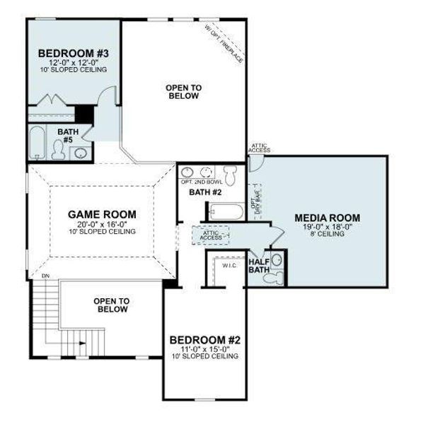2D floor plan layout of this home in Lilyana, Celina, TX (Image 3).