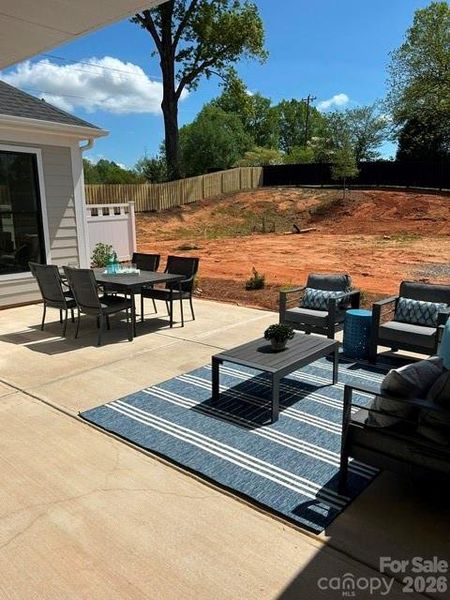 Exterior details and patio area of a home in The Courtyards at Hodges Farm, Charlotte (Image 28).
