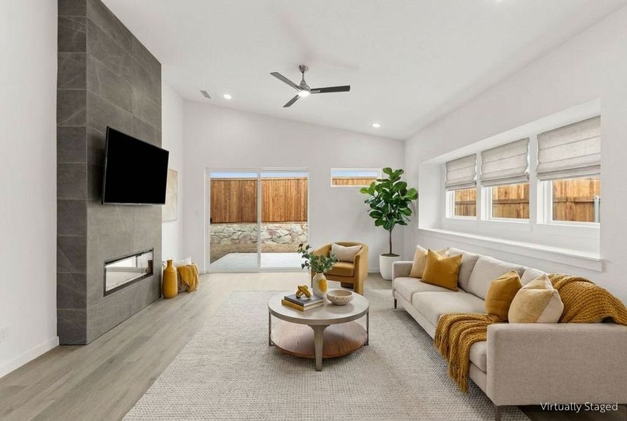 Furnished interior view inside a new home in Willow Grove Single-Family Homes, Melissa (Image 11). Furnished interior view inside a new home in Willow Grove Single-Family Homes, Melissa (Image 11).