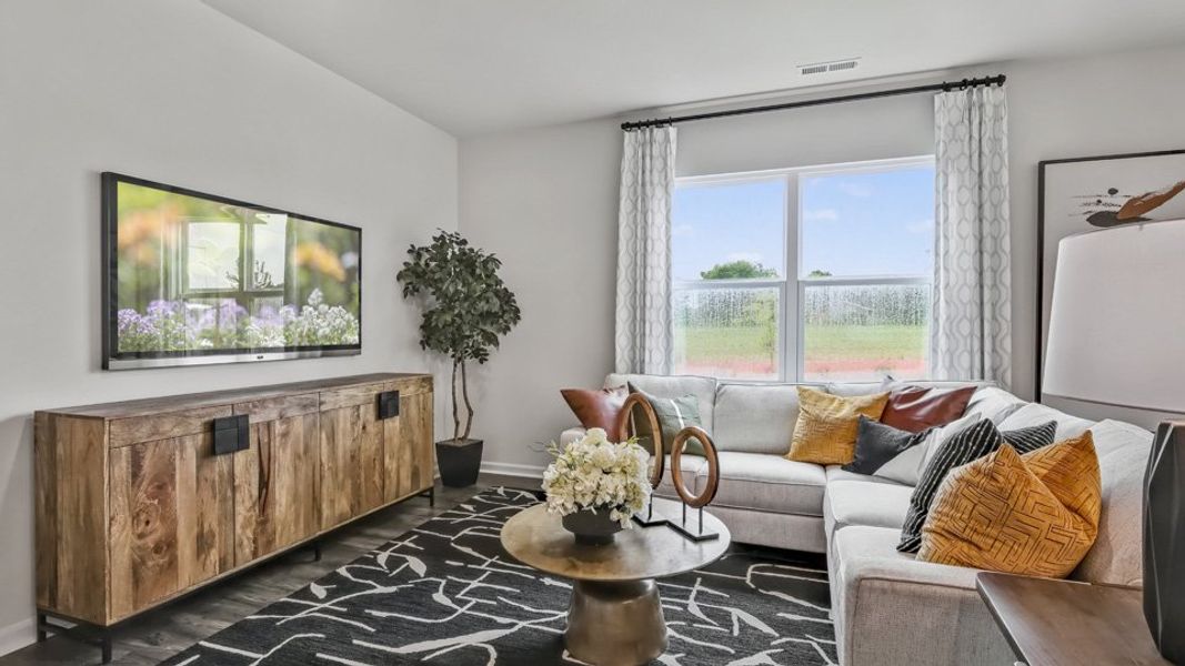 Representative furnished interior of a home built from the HAYDEN by D.R. Horton in Bexford, Willow Spring (Image 12).