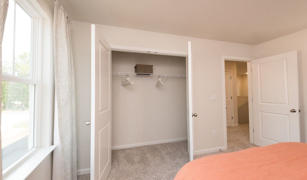 Secondary bedroom closets have plenty of space too.