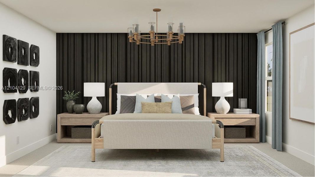 Furnished interior view inside a new home in Verdana Grove, Miami (Image 10). Furnished interior view inside a new home in Verdana Grove, Miami (Image 10).