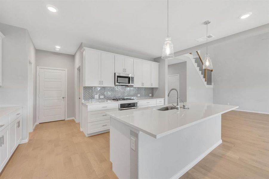 Furnished interior view inside a new home in The Preserve, Justin (Image 14).