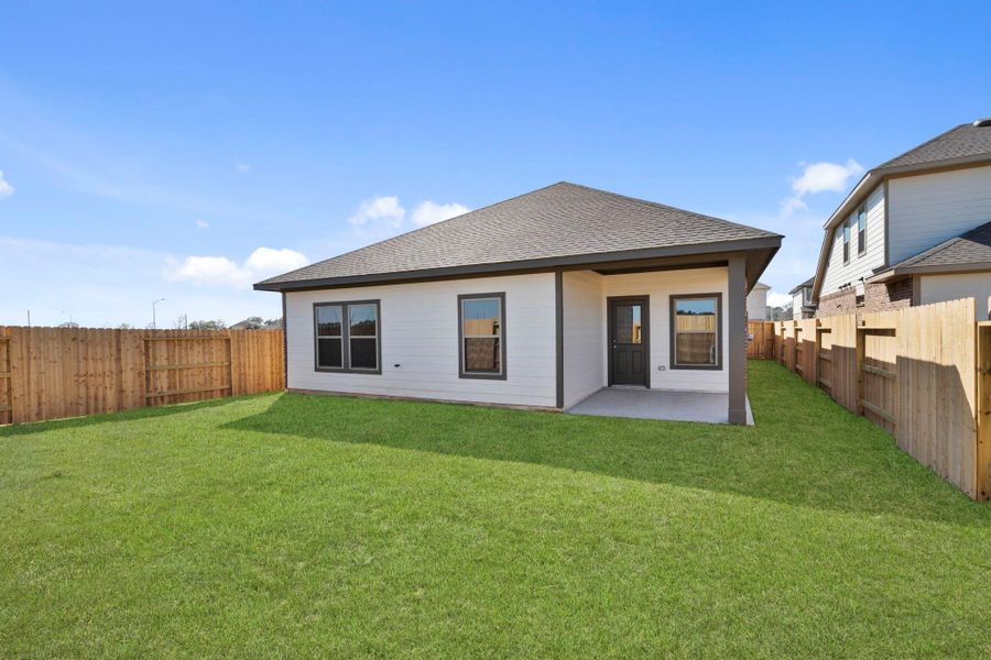 Exterior details and patio area of a home in Cypress Green, Hockley (Image 3).