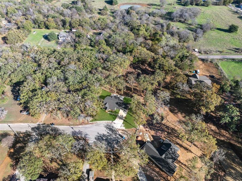 Birds eye view of property