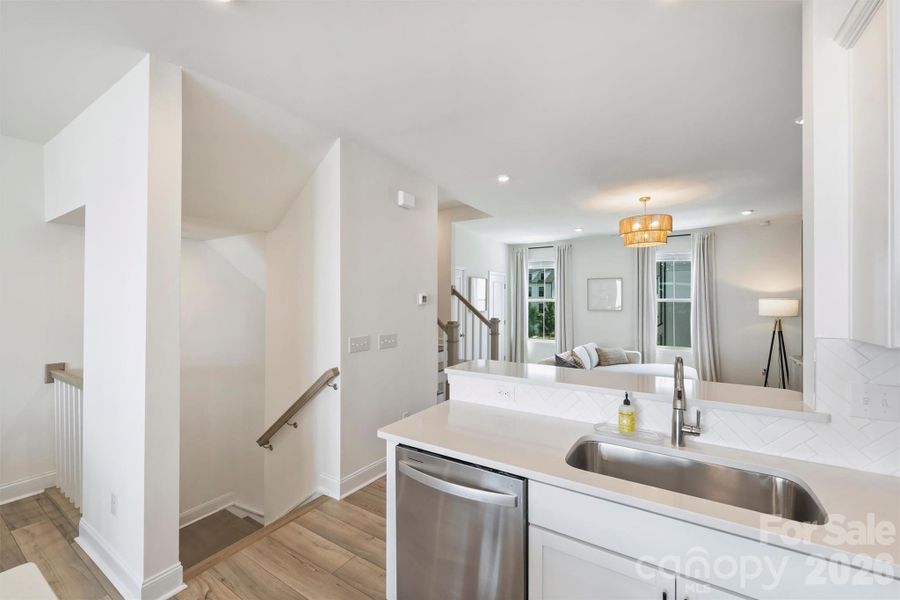 Furnished interior view inside a new home in The Townes of Cotswold, Charlotte (Image 24).