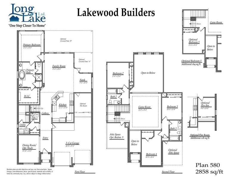 Plan 580 features 4 bedrooms, 3 full baths, and over 2,800 square feet of living space Plan 580 features 4 bedrooms, 3 full baths, and over 2,800 square feet of living space