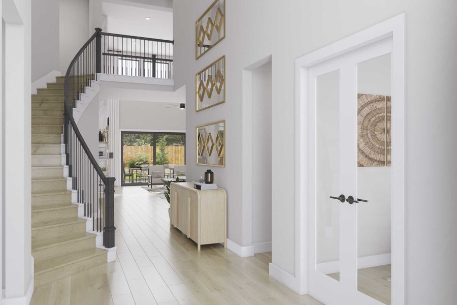 Furnished interior view inside a new home in Harvest Green 75′, Richmond (Image 5).